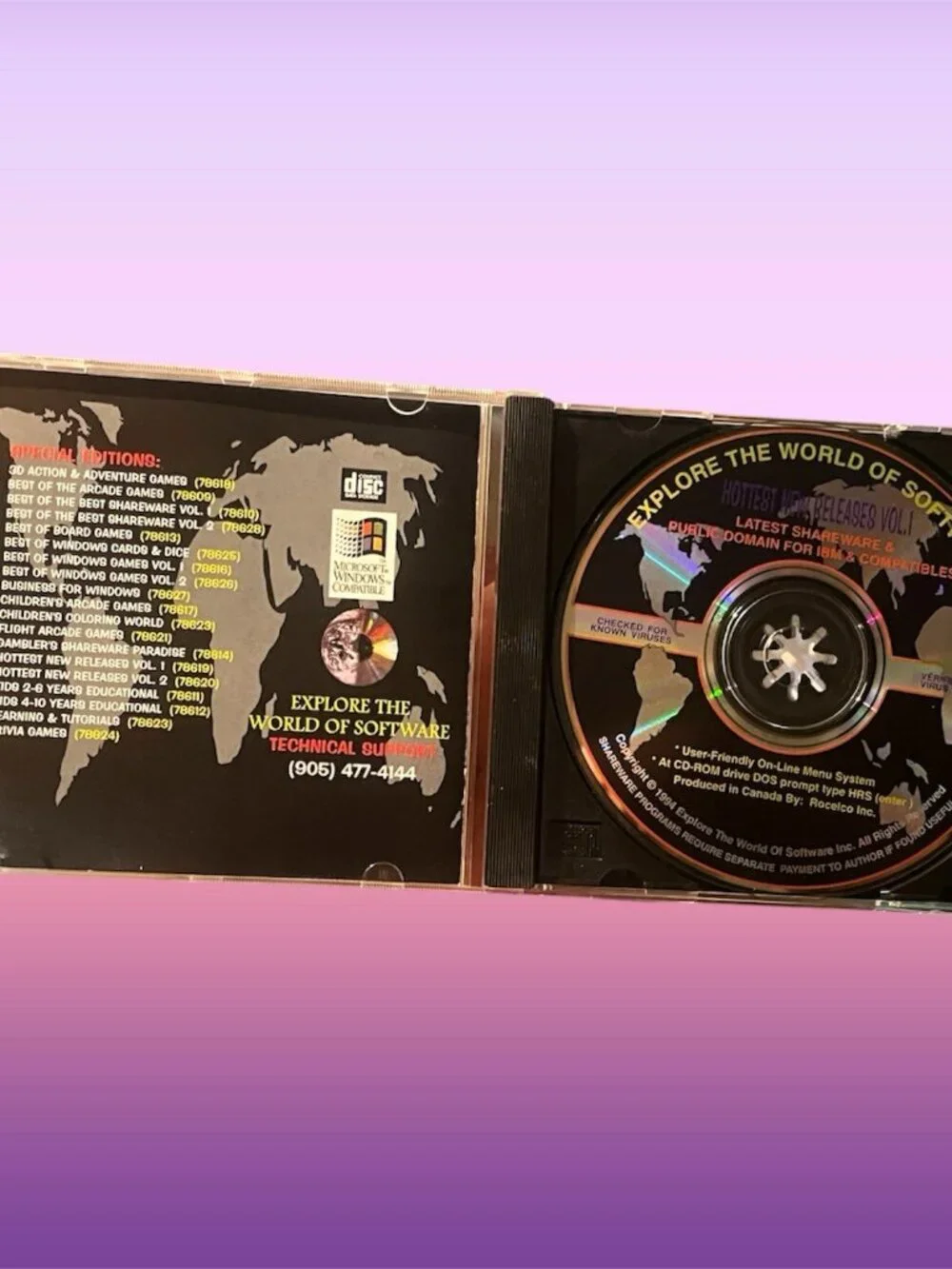 Hottest New Releases Vol 1 PC Game Shareware World Of Software Inc 1994